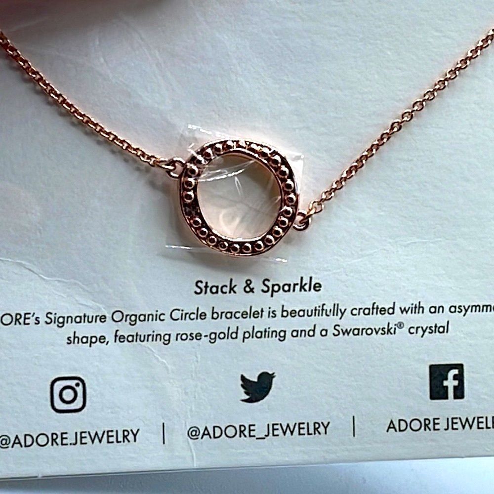 Rose  gold plated Adore bracelet. The Organic circle bracelet.